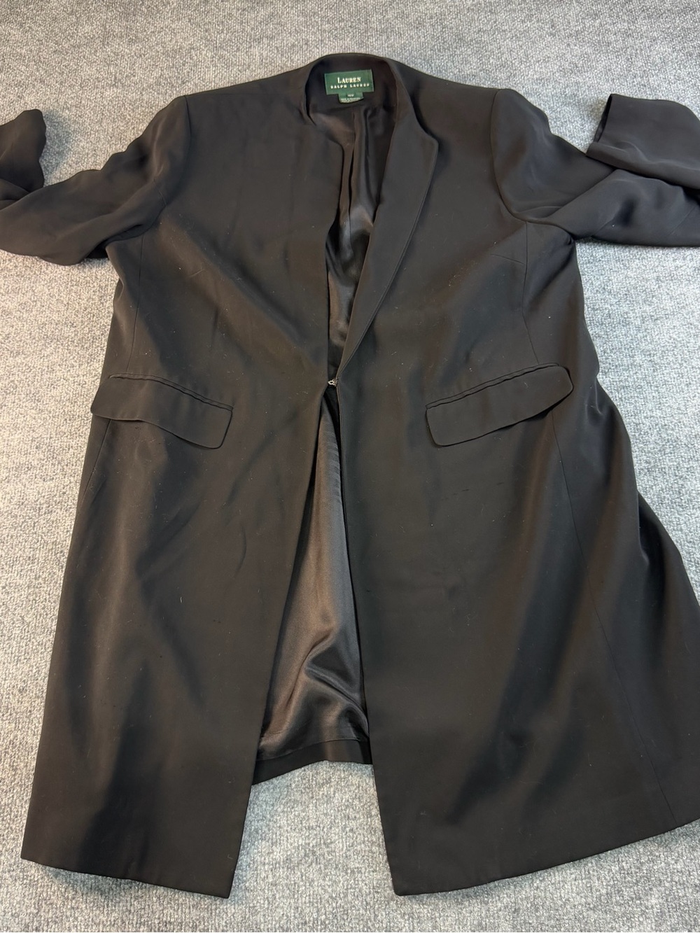 Ralph Lauren Black Longline Blazer Jacket